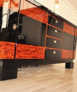 Art Deco, credenza, sideboard, buffet, piano lacquer, high gloss, polished, handmade, storage, living room, design, commode