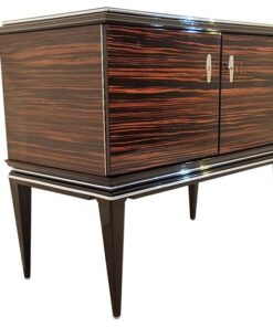Art Deco, Commode, Chest of drawers, design, macassar, wood, handpolished, living room, storage, luxurious, furniture, feet,