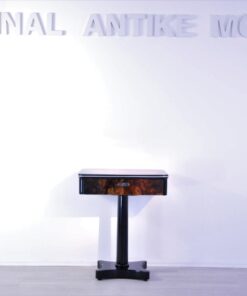 Art Deco, console, table, walnut, drawer, petite, high gloss, furniture, design, polsiehd, restoration, living room, antique