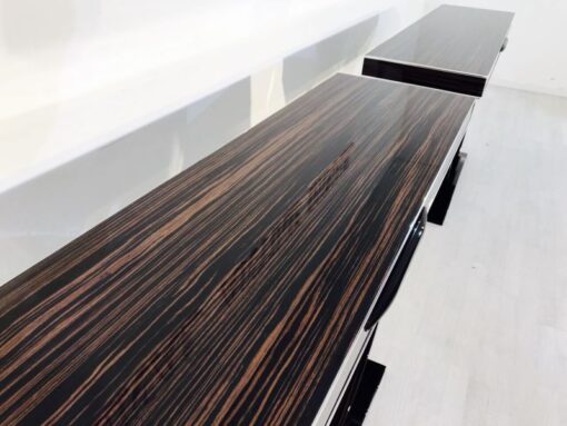 brown, high gloss, console, art deco, great foot, living room, couple, lacquer, luxury, funier, chrome lines, piano lacquer, makassar