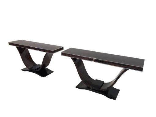 brown, high gloss, console, art deco, great foot, living room, couple, lacquer, luxury, funier, chrome lines, piano lacquer, makassar