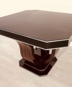 Art Deco, table, dining, living room, design, furniture, interior, interiordesign, octagonal, macassar, wood, antiques, restoration