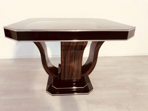 Art Deco, table, dining, living room, design, furniture, interior, interiordesign, octagonal, macassar, wood, antiques, restoration