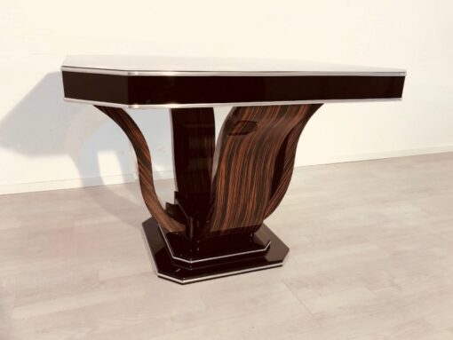 Art Deco, table, dining, living room, design, furniture, interior, interiordesign, octagonal, macassar, wood, antiques, restoration