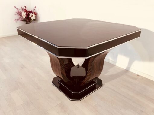 Art Deco, table, dining, living room, design, furniture, interior, interiordesign, octagonal, macassar, wood, antiques, restoration