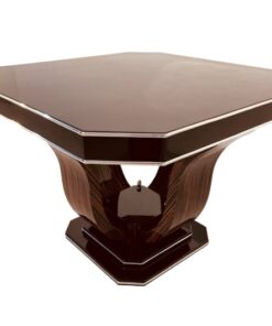 Art Deco, table, dining, living room, design, furniture, interior, interiordesign, octagonal, macassar, wood, antiques, restoration