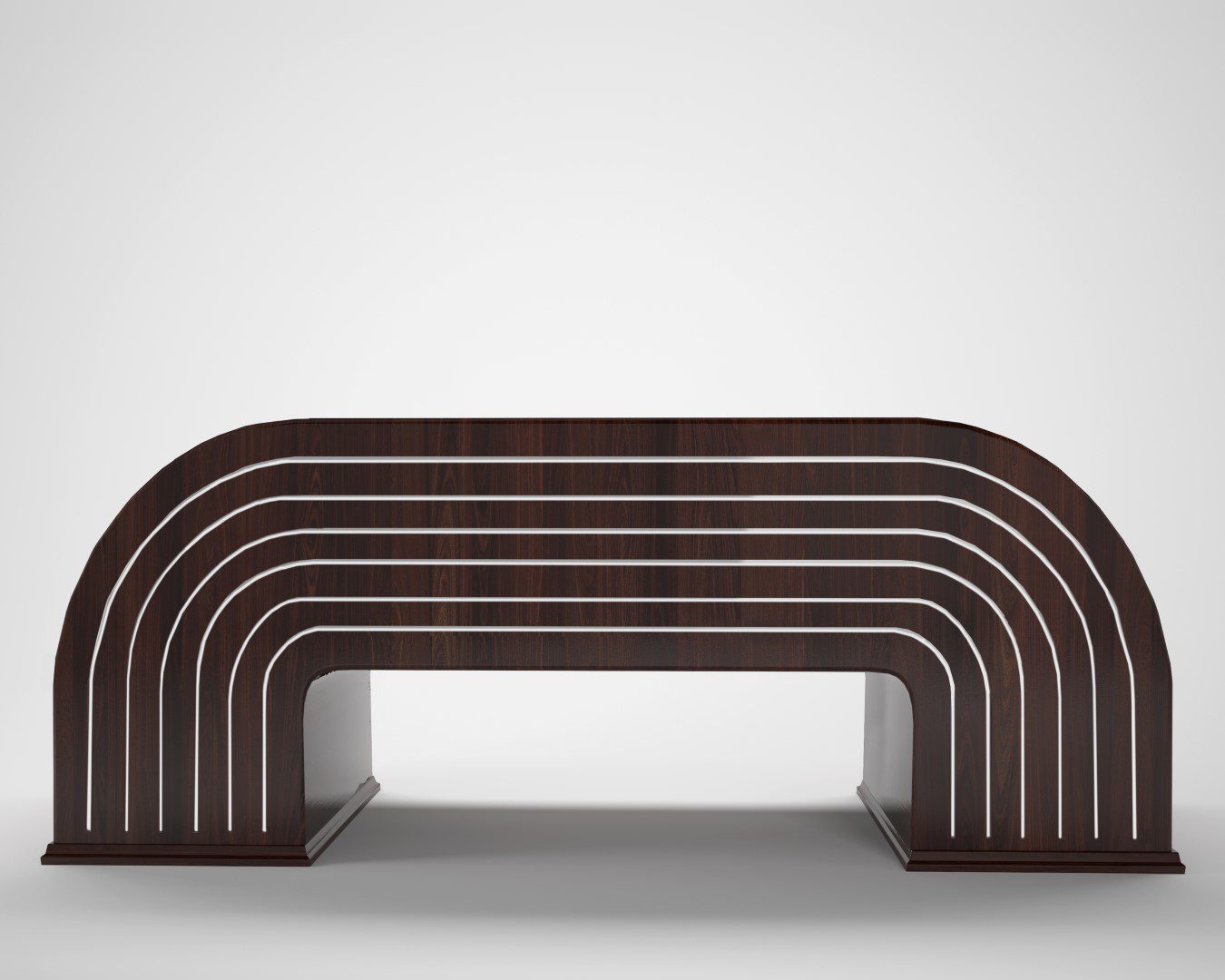 Sculptural Walnut Desk Original Antique Furniture