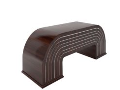 sculotural walnut desk, design, furniture, art deco, customizable, art deco, deco style, chrome, luxuiorus, interior design, home decoration, office, ceo, living room, high end