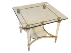 limited, edition, glass, table, small, german, germany, simple, design, veneer, drawers, polished, living, room, rectangle
