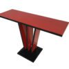 Red and black art deco design console table, luxury furniture, custom furniture, design, interior design, interiors, colorful
