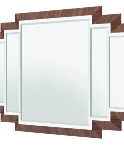 Art Deco Design Wall Mirror with macassar frame, mirror, interior design, luxury items, precious wood, high gloss, home decoration
