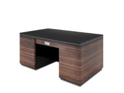 art, deco, desk, macassar, double-sided, brown, black, drawers, large, wide, design, luxury, office, living room, wood, pattern
