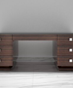 Macassar Art Deco Style desk, modern design desk, macassar veneer, luxury furniture, interior design, high gloss, modern living