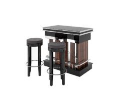 macassar, chrome, macassar, wood, design, piano lacquer, bar, stool, leather, suede, cover, customizable, changeable, art, deco