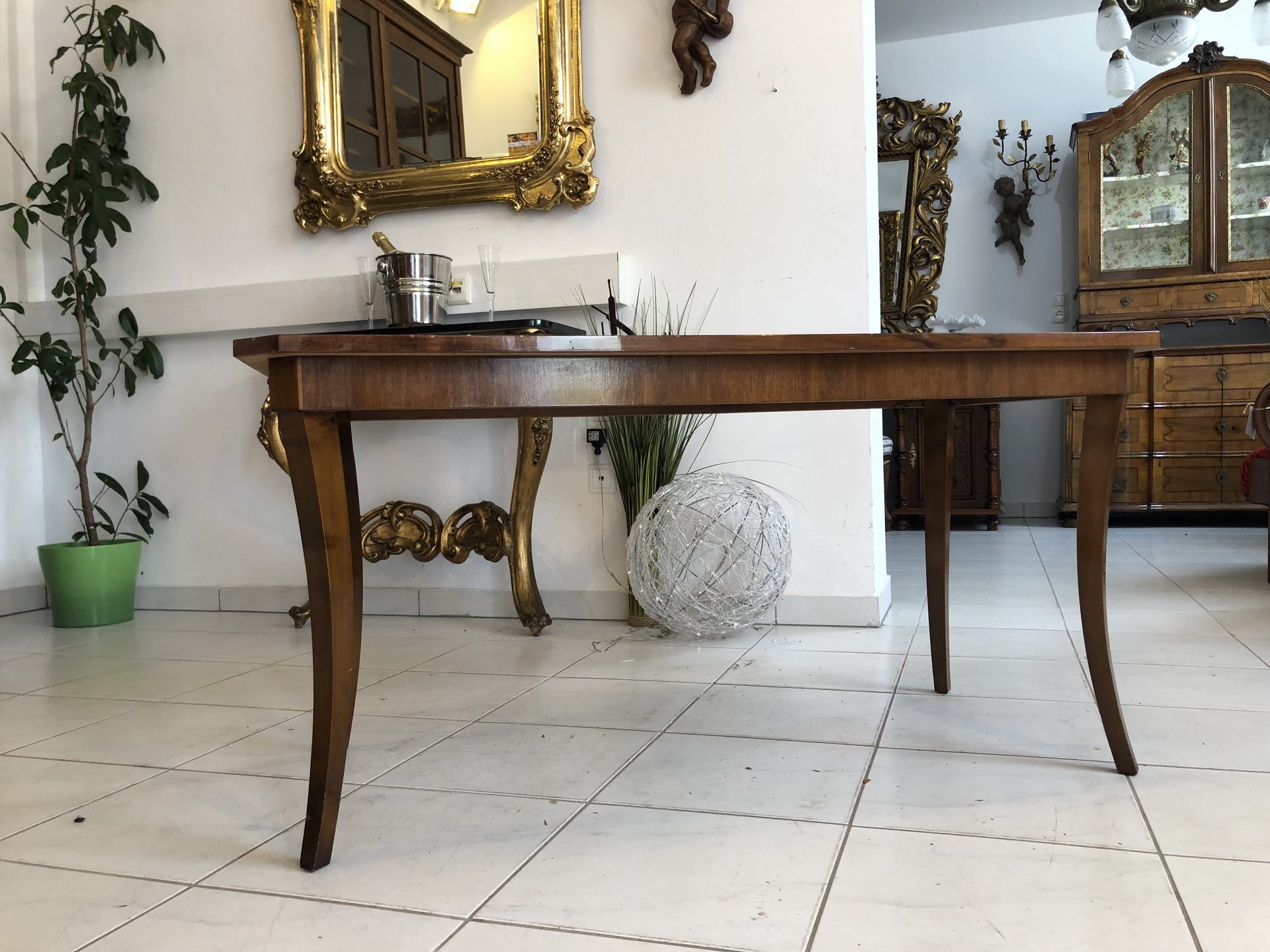 Baroque Style Coffee Table or End Table Made of Burl Wood Original