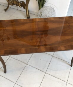 Baroque Style Coffee Table or End Table Made of Burl Wood, Antique Endtable, Baroque Couch Table, Inlay Works, Baroque Furniture