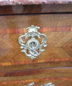 Curved Antique Baroque Chest of Drawers with Marble Top 1780s, Baroque Commode, Antique Commode, Original Baroque, Commode with Marble Top