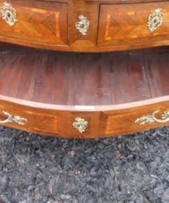 Curved Antique Baroque Chest of Drawers with Marble Top 1780s, Baroque Commode, Antique Commode, Original Baroque, Commode with Marble Top
