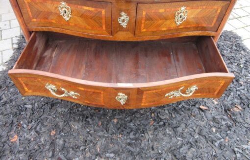Curved Antique Baroque Chest of Drawers with Marble Top 1780s, Baroque Commode, Antique Commode, Original Baroque, Commode with Marble Top