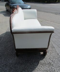 1830s Biedermeier Walnut Sofa with Walnut Ornamentations