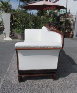 1830s Biedermeier Walnut Sofa with Walnut Ornamentations