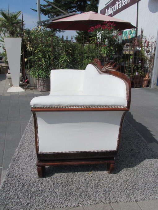 1830s Biedermeier Walnut Sofa with Walnut Ornamentations