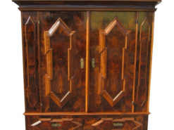 Original Antique Baroque Armoire or Hall Cabinet Dark Walnut, Baroque Cabinet, Baroque Wardrobe, Antique Cabinet, Original Baroque Furniture