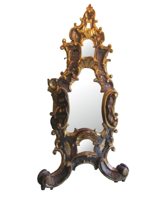 1750s Baroque Table Mirror Made of Basswood, Antique Mirror, Antique Table Mirror, Baroque Furniture, Barock Mirror, Basswood Mirror