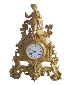Henry Marc Mantel Clock from 1850, Henry Marc Mantel Design, Henry Marc Mantel Interior, Antique Clock, Gilt Clock, Bronze Clock