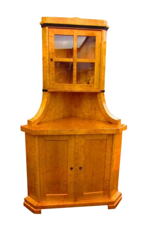 Biedermeier Corner Cupboard, circa 1830, Biedermeier Cupboard, Biedermeier Warddrobe, Antique Corner Cupboard, Biedermeier Vitrine