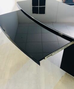 1950s Bauhaus Desk in High Gloss Black, Bauhaus Design, Interior Design, Luxury Furniture, Luxury office furniture, high end desk, mid-century