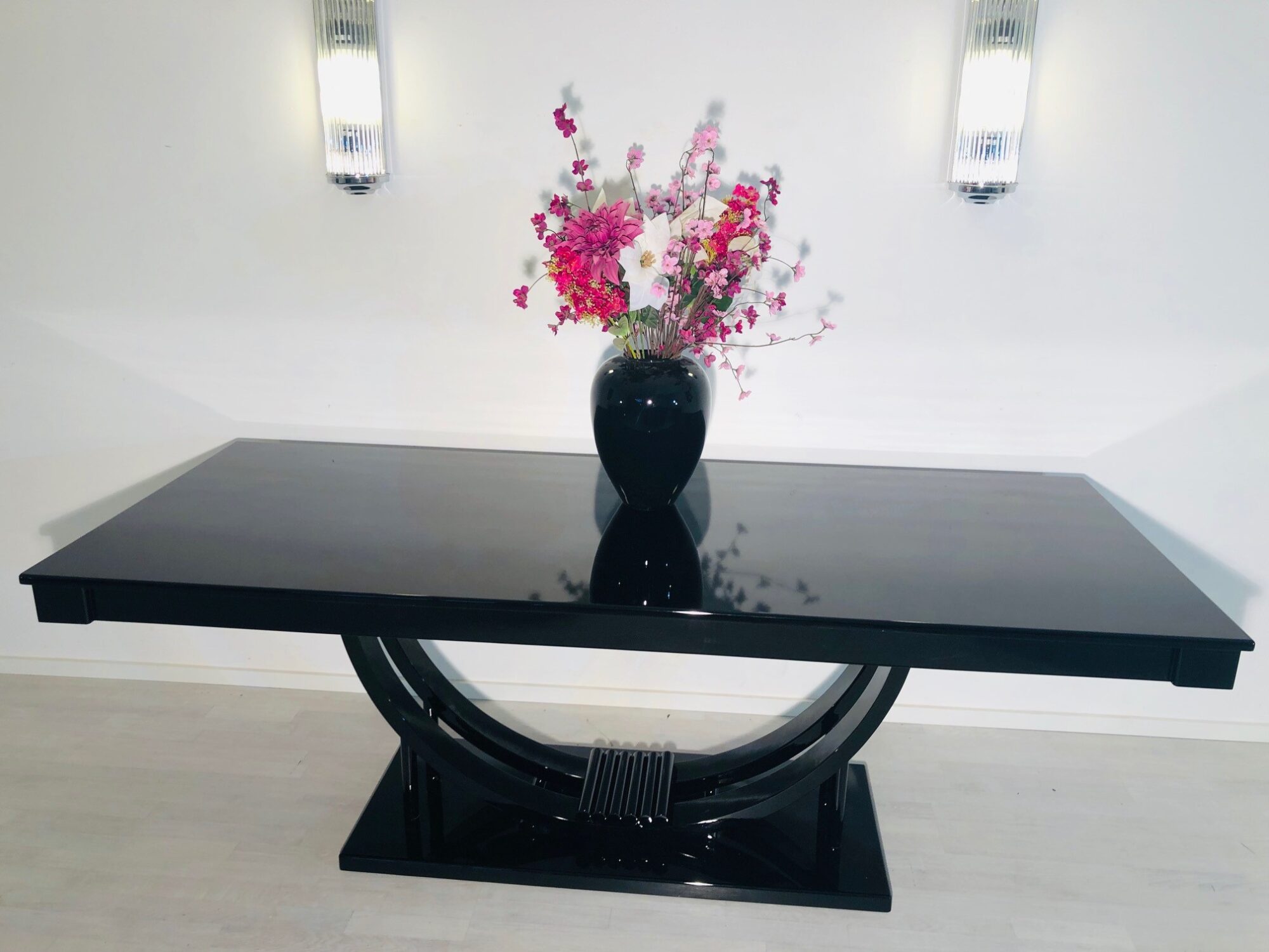 Black high 2025 gloss dining table
