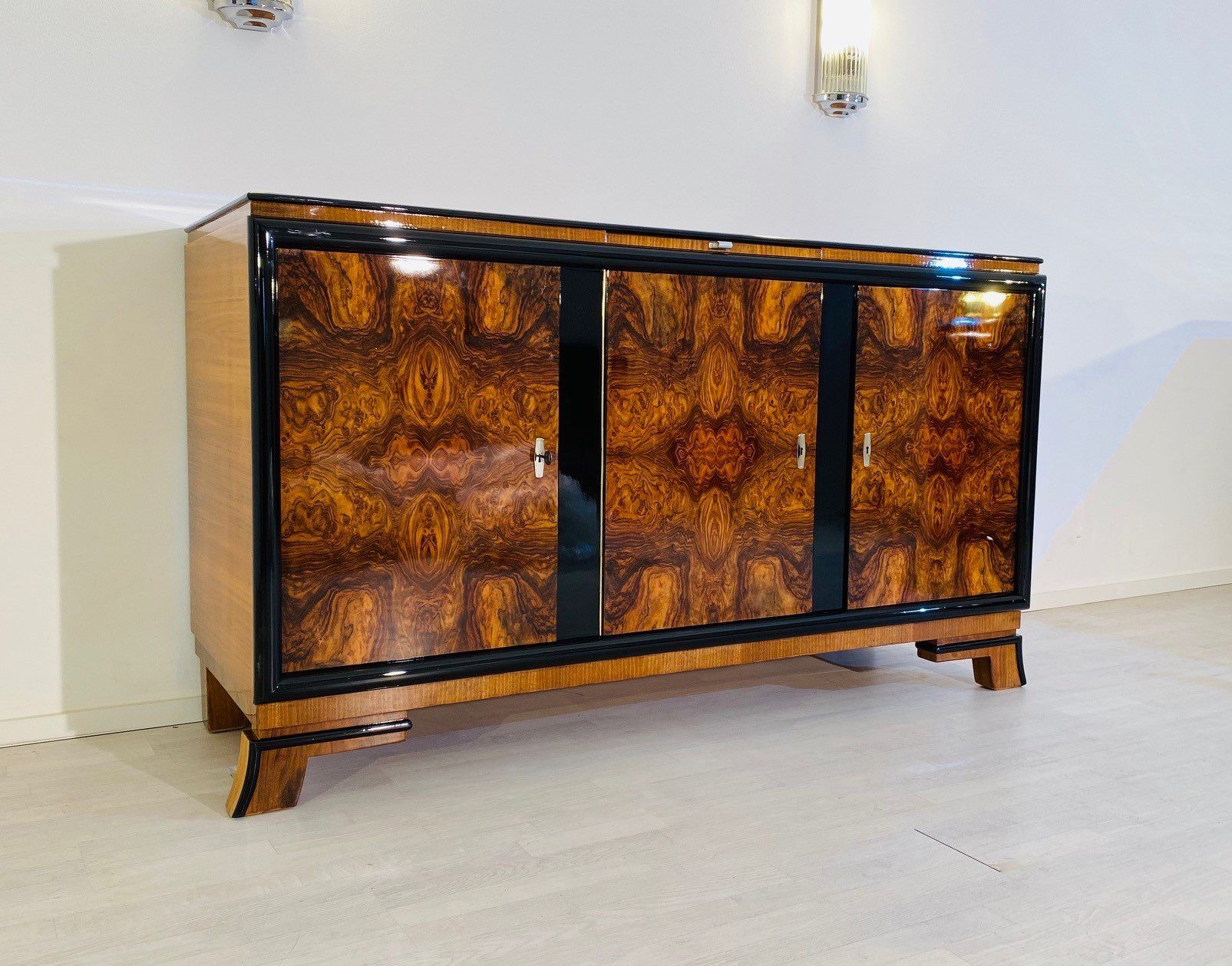 Walnut Sideboard From The Art Deco Era Original Antique Furniture Walnut Sideboard From The Art Deco Era