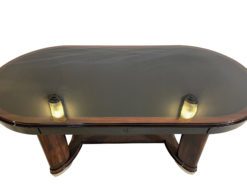 Oval Art Deco Dining Table Macassar Wood, Luxury Dining Table, Interior Design, Art Deco Table, High Gloss Dining Table, Antique Dining Table