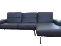 Black Leather Designer Couch Koinor