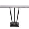 Handmade Black Console, Art Deco, Solid Walnut Wood