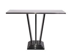 Handmade Black Console, Art Deco, Solid Walnut Wood