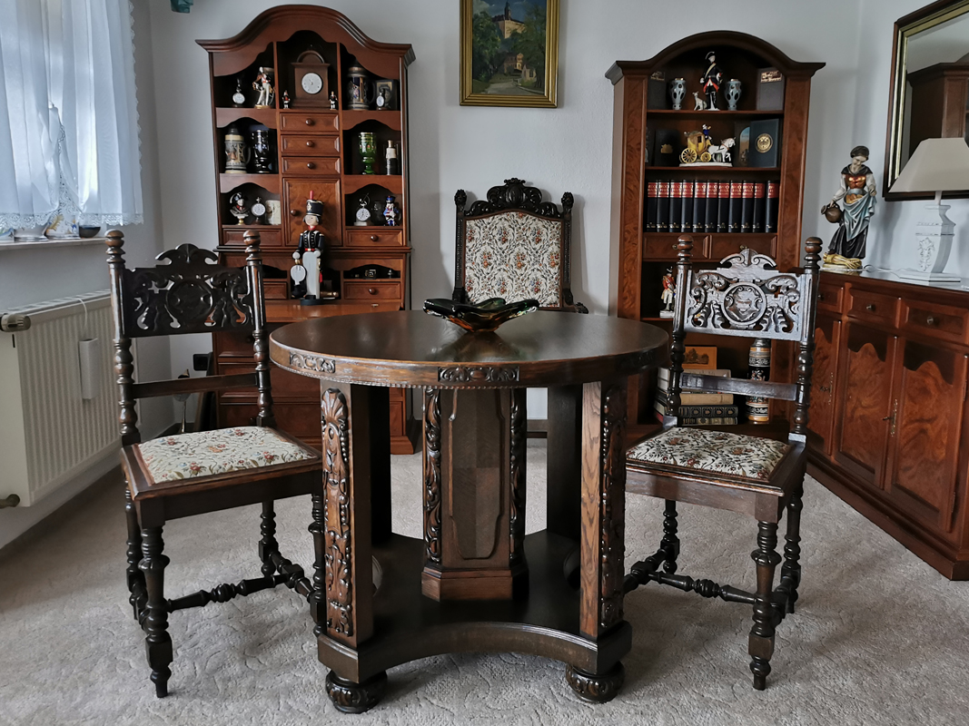 Antique Chairs Table Armchair