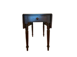 Extendable Side Table, Drawer, Solid Wood