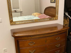 Commode And Mirror, Solid Wood