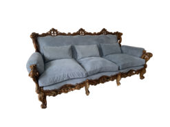 Blue Sofa Set, 20th Century, 70s, Handmade