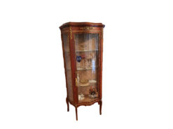 Antique Vitrine, Solid Wood, Floral Decorations