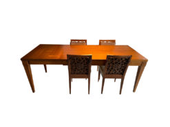 Dining Table & Chairs, Solid Wood, Bruno Piombini, Modigliani Series