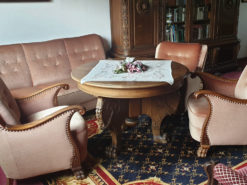 Antique Living Room Set, Coffe Table, Sofa, Armchairs