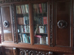 Antique Bookcase, Display Cabinet, Solid Wood