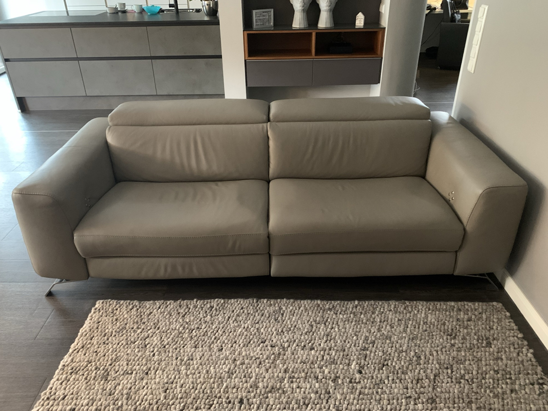Leather 3 Seat Sofa 2 Electric Relax