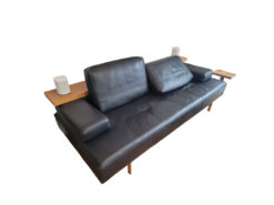 Rolf Benz DONO Classic 2-Seat-Sofa, Black, Leather