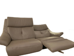 Brown Leather Relax Sofa S et, Remote