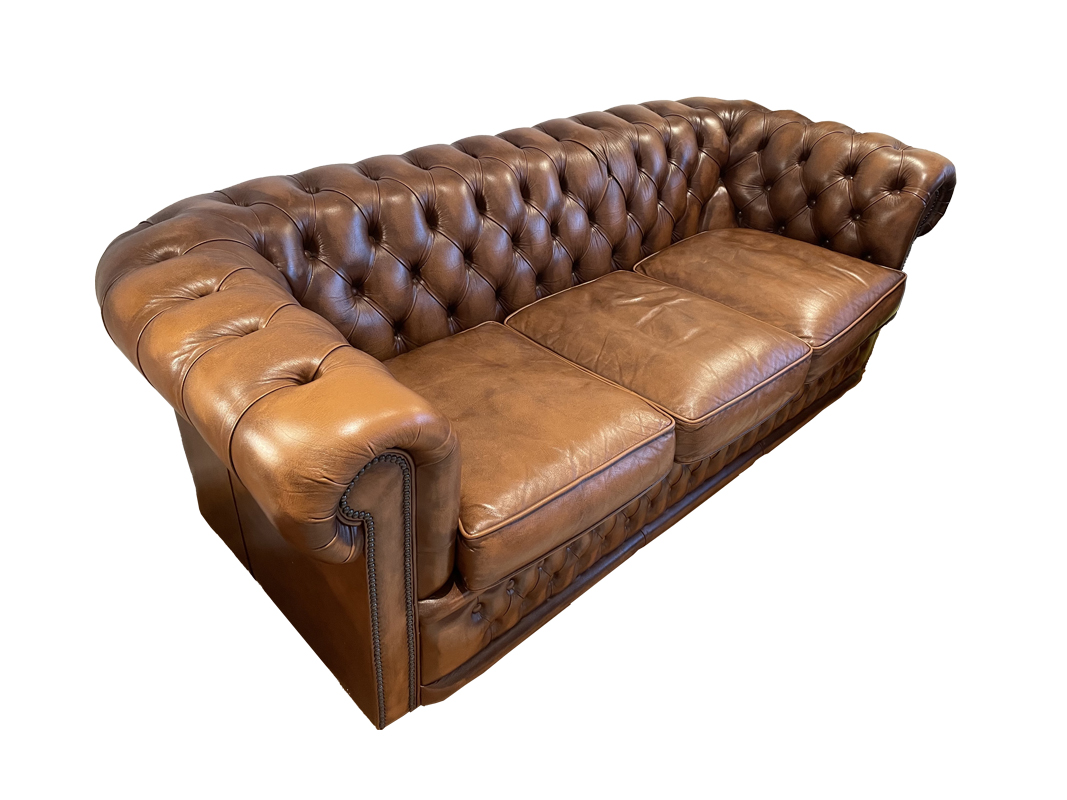 briefpapier Plotselinge afdaling aanwijzing Brown Chesterfield Sofa, Leather, Feming & Howland - Original Antique  Furniture
