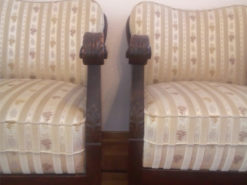 Antqiue Chairs, 4Pcs., 19th Century, Striped Pattern